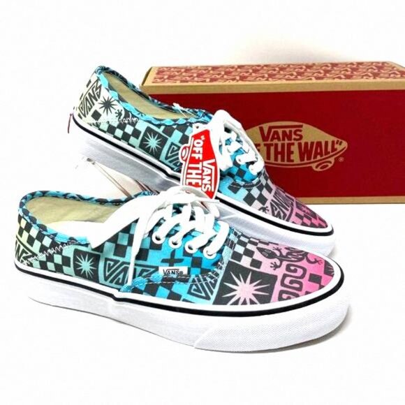 💖MEGA SALE💖Vans SF Tribal Check Multi Blue VN0A3MU642K Women's Sneakers Canvas - Picture 1 of 12